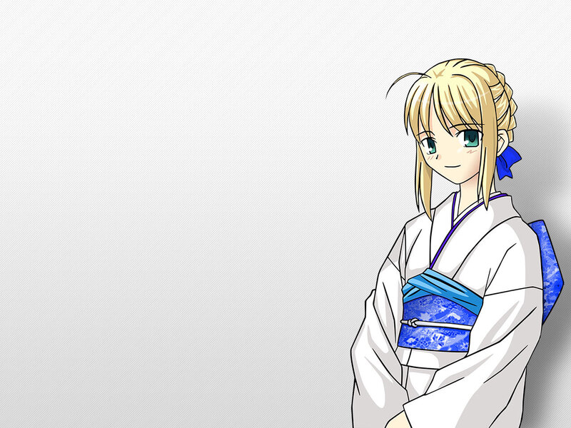 anime girl in kimono