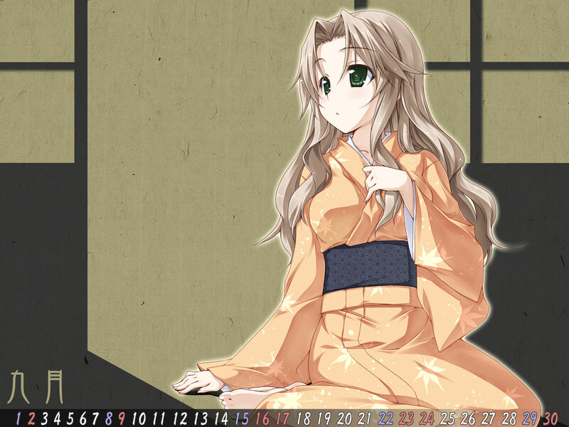 anime girl in kimono