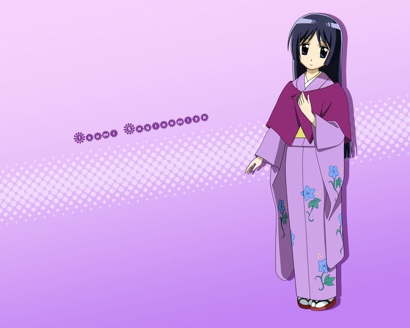 anime girl in kimono