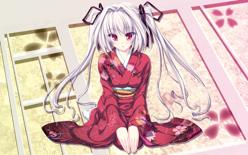 anime girl in kimono