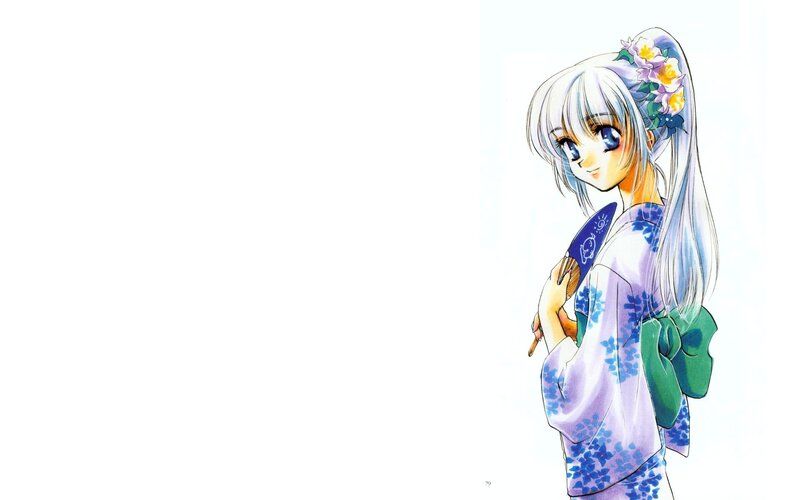 anime girl in kimono