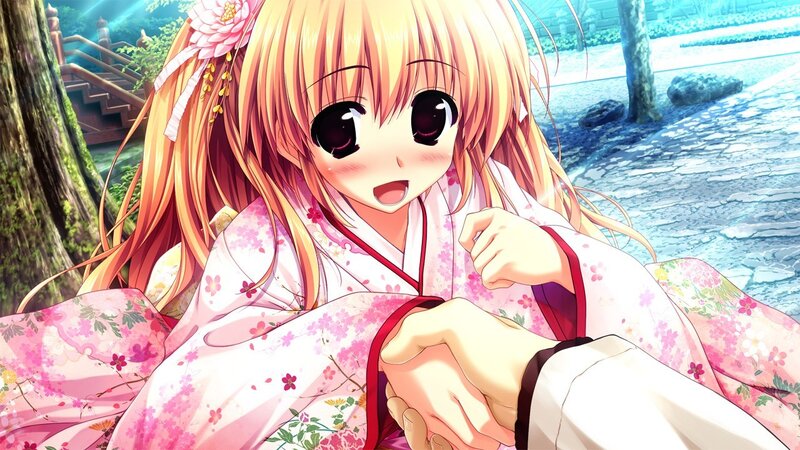 anime girl in kimono