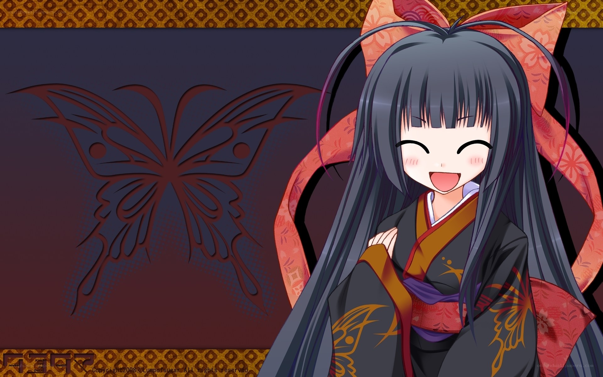 anime girl in kimono