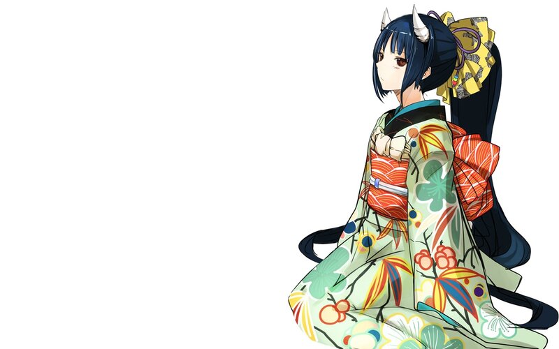 anime girl in kimono