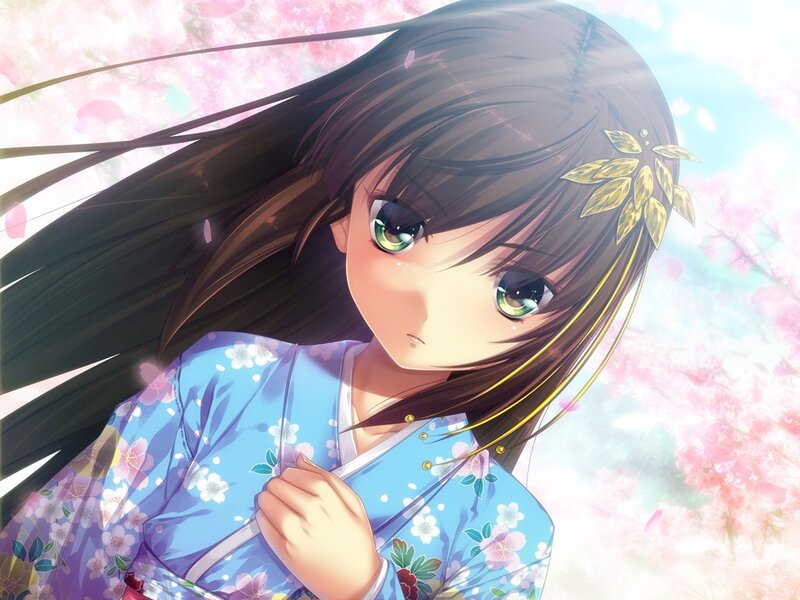 anime girl in kimono