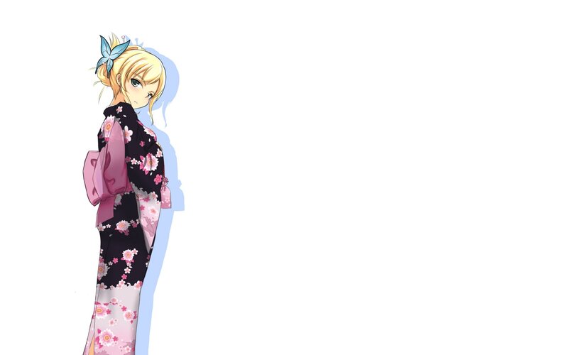 anime girl in kimono
