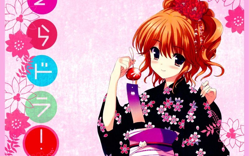 anime girl in kimono