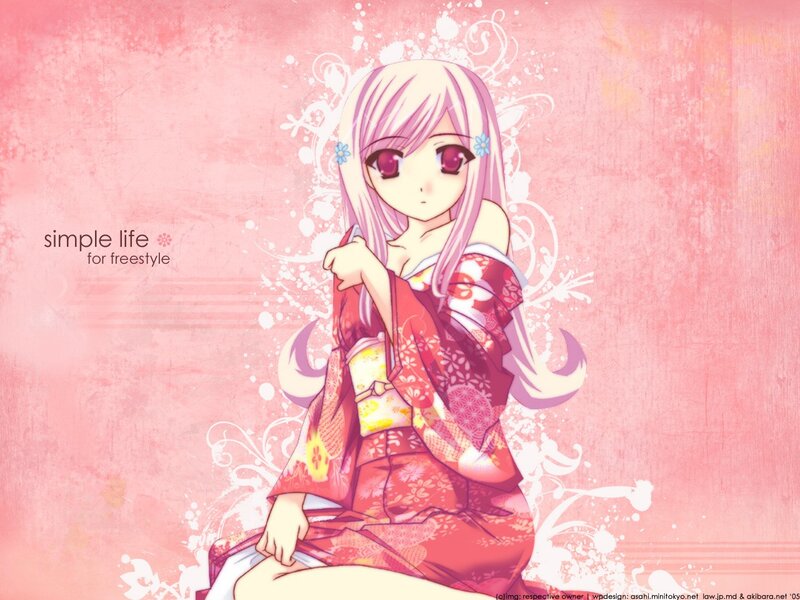 anime girl in kimono
