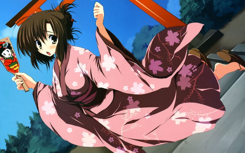 anime girl in kimono