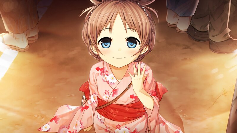 anime girl in kimono