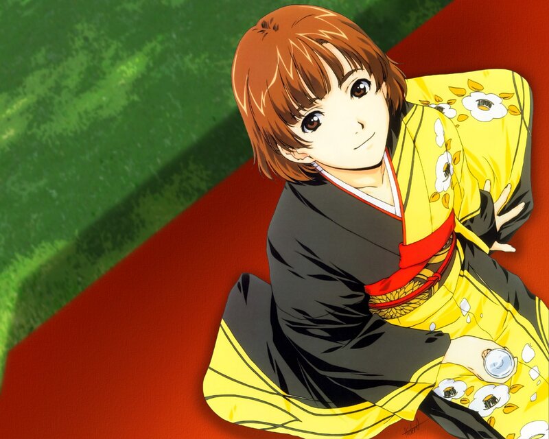 anime girl in kimono