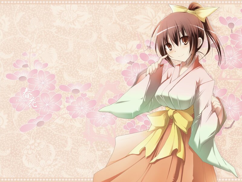 Anime girl in kimono