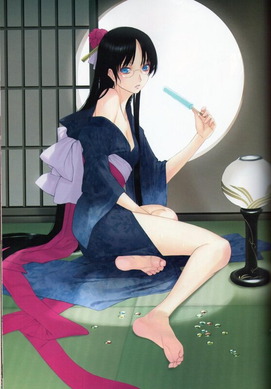 anime girl in kimono