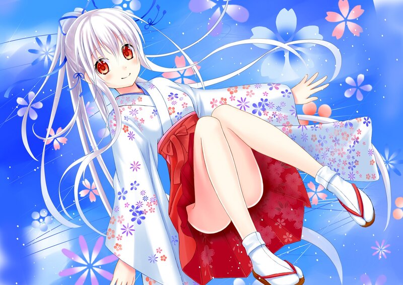 anime girl in kimono