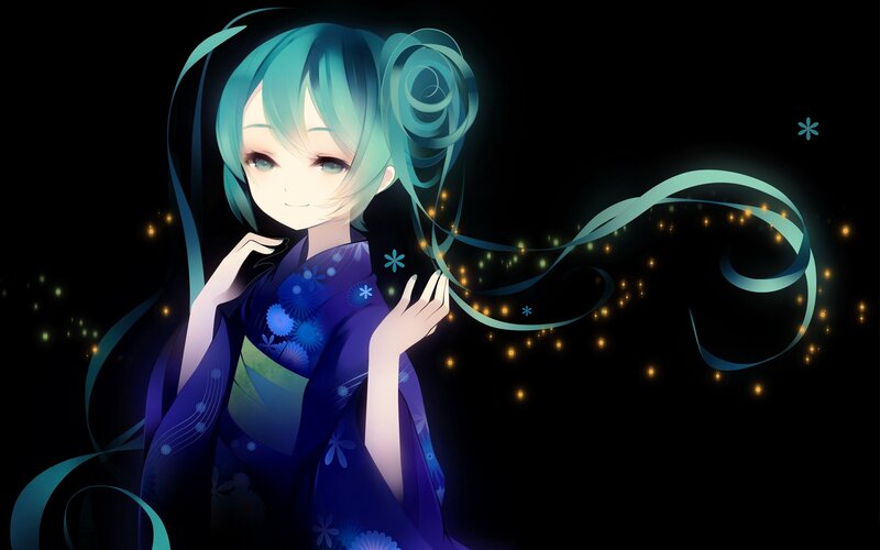 anime girl in kimono
