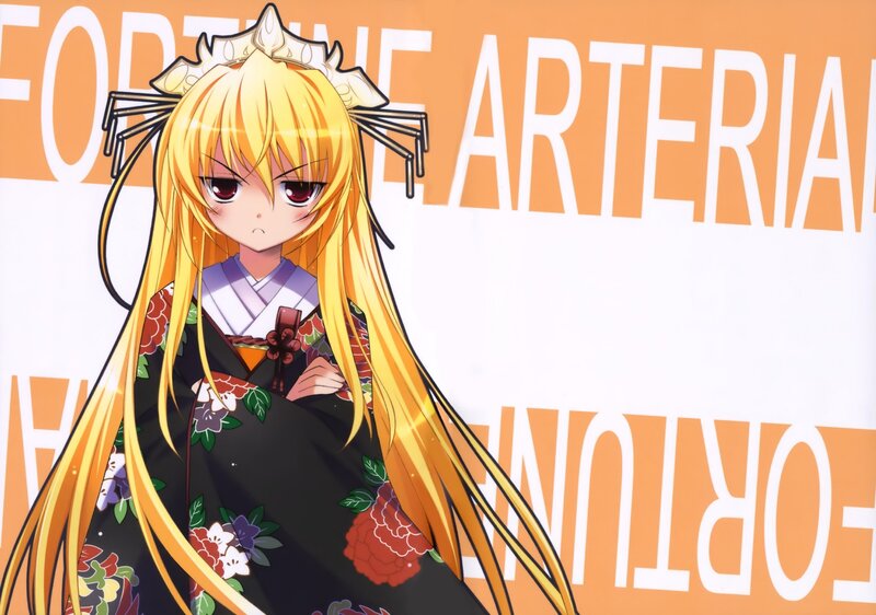 anime girl in kimono