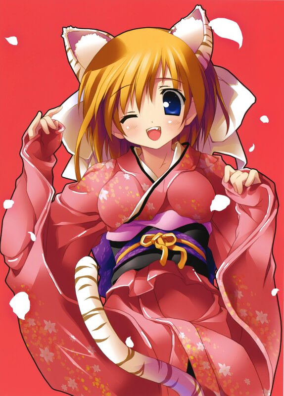 anime girl in kimono