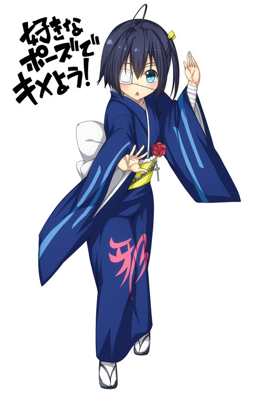 anime girl in kimono
