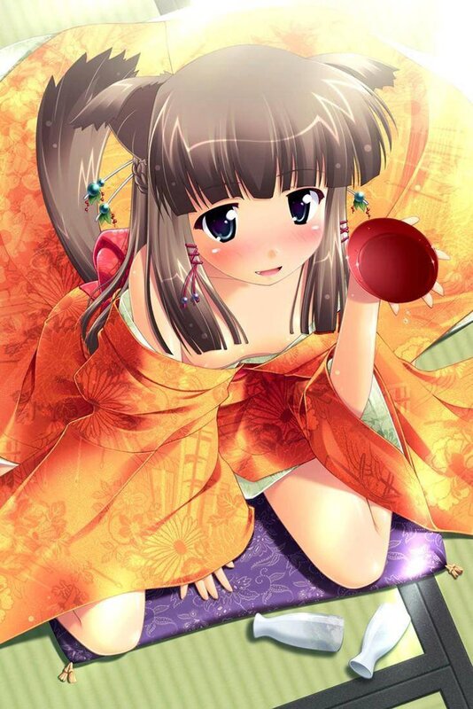 anime girl in kimono