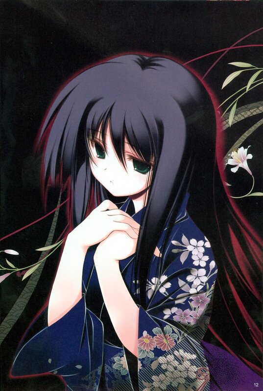 anime girl in kimono