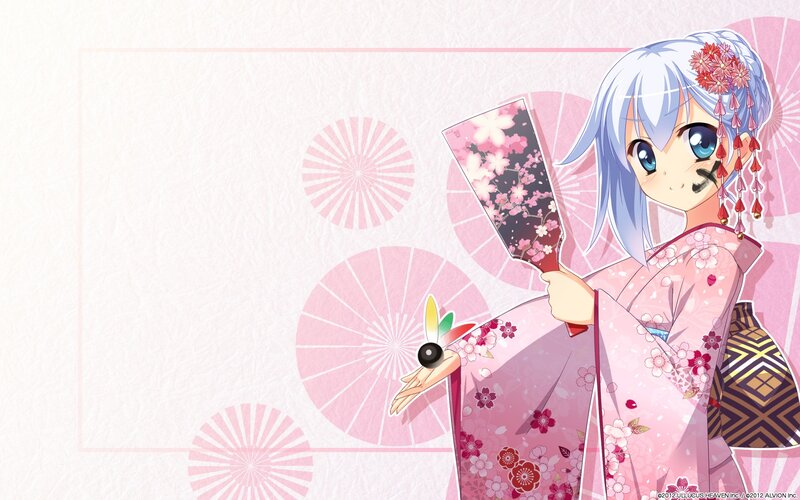 anime girl in kimono
