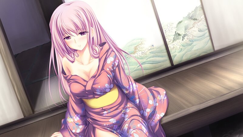 anime girl in kimono