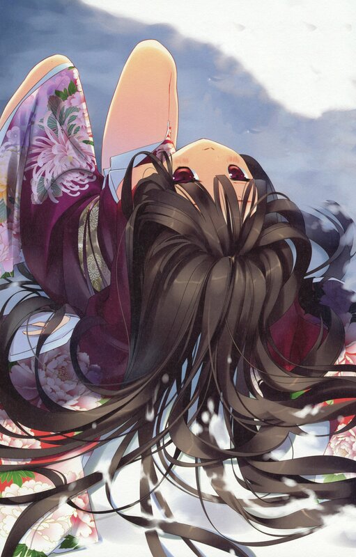 anime girl in kimono