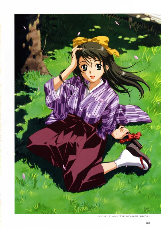 Anime girl in kimono