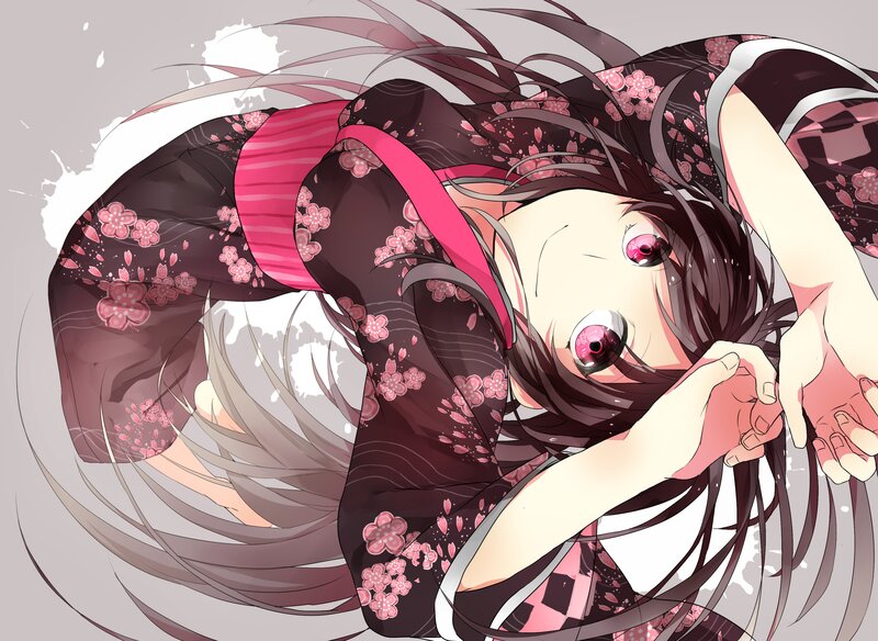 anime girl in kimono
