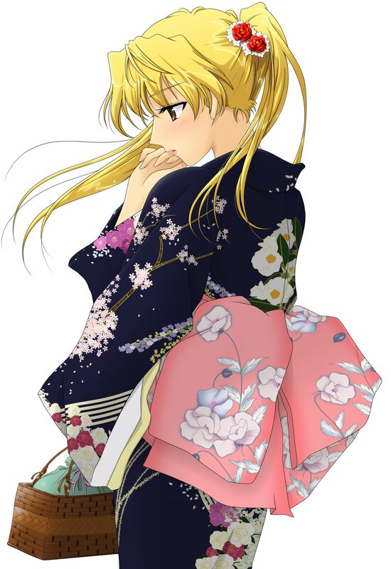 anime girl in kimono