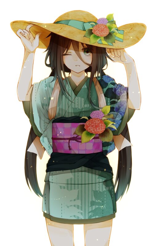 anime girl in kimono