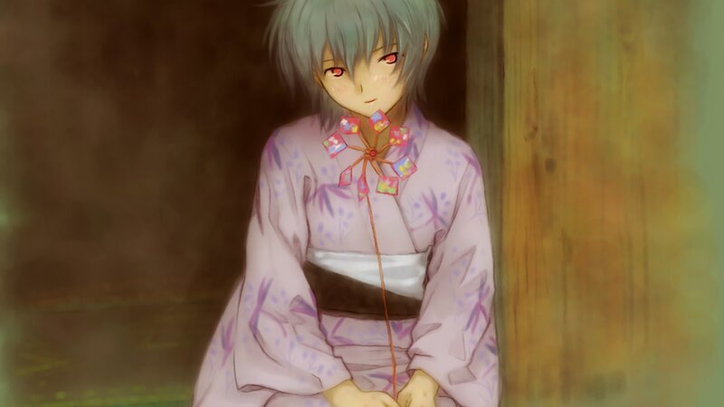 anime girl in kimono