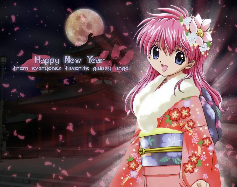 Anime girl in kimono