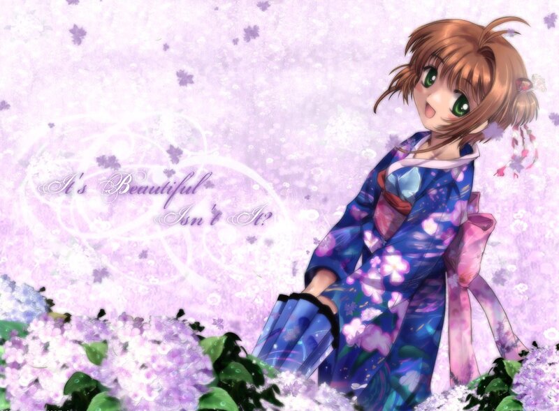 anime girl in kimono