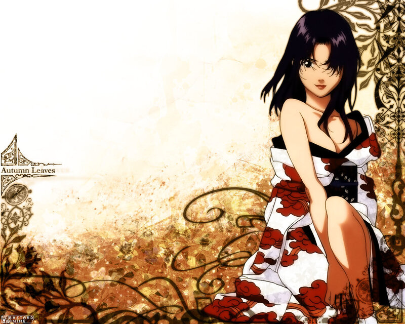 Anime girl in kimono