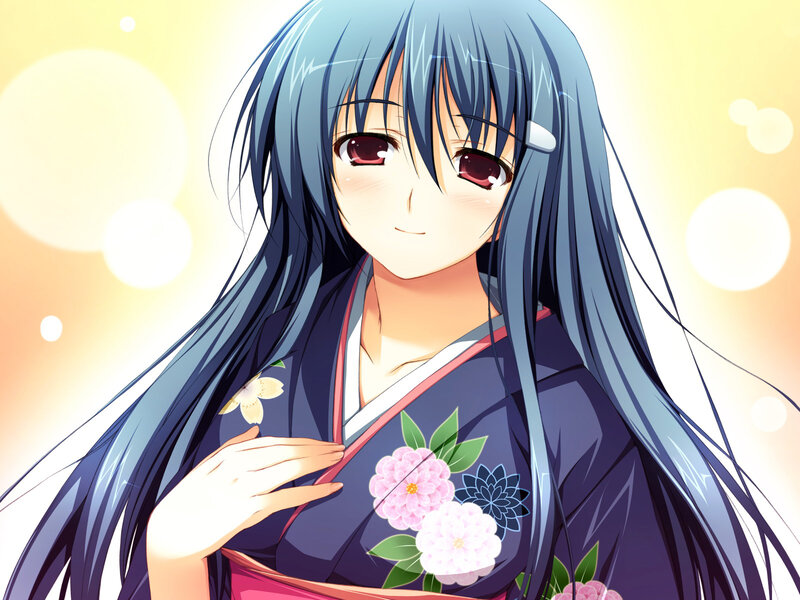anime girl in kimono