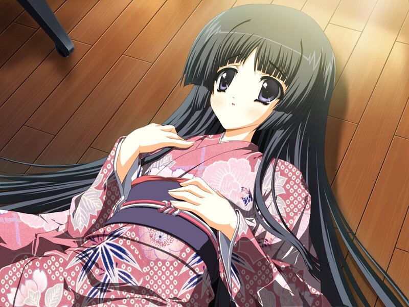 anime girl in kimono