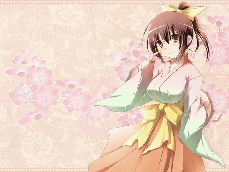 anime girl in kimono