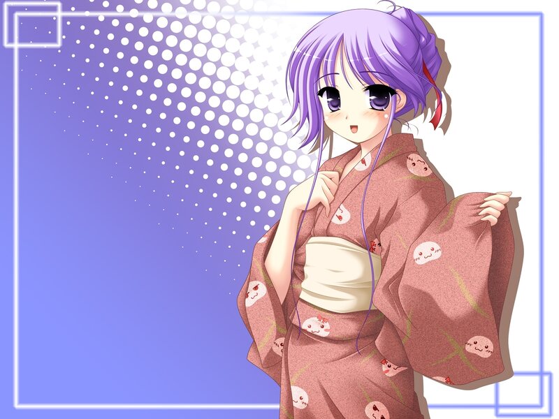 anime girl in kimono