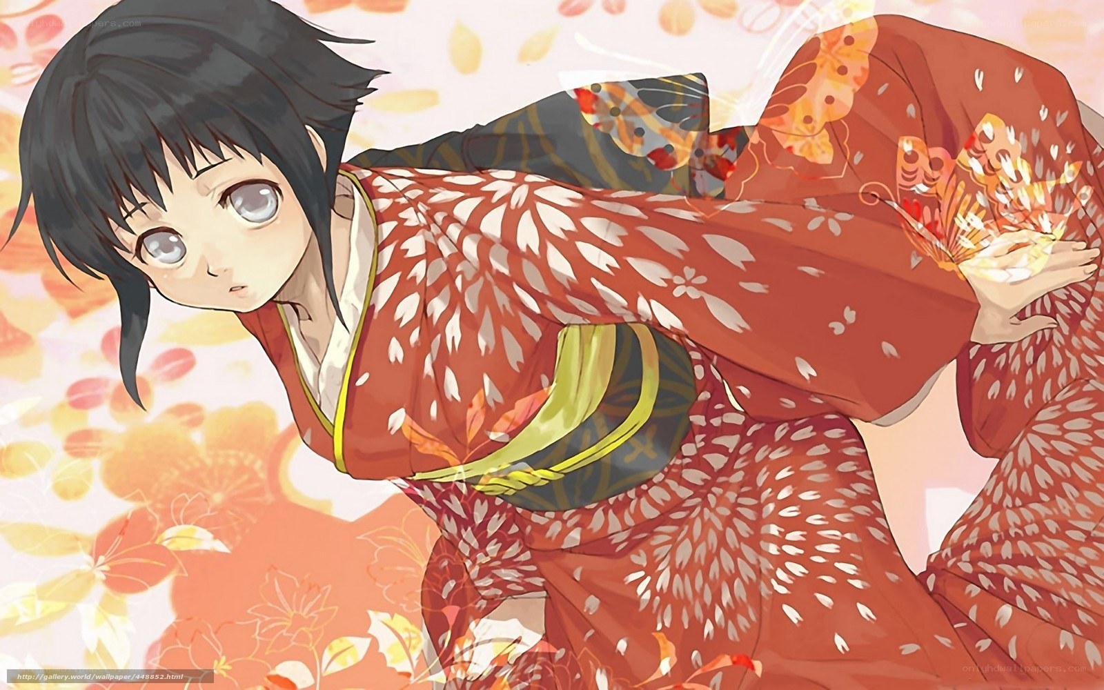 anime girl in kimono