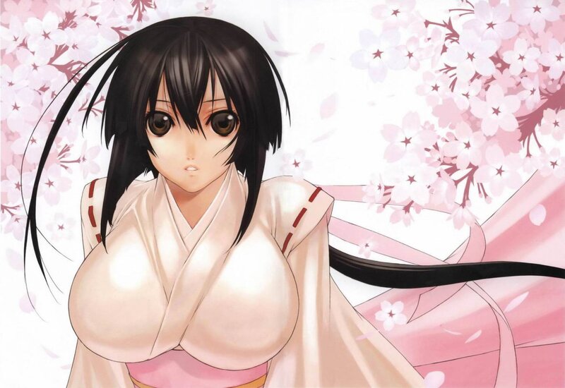 anime girl in kimono