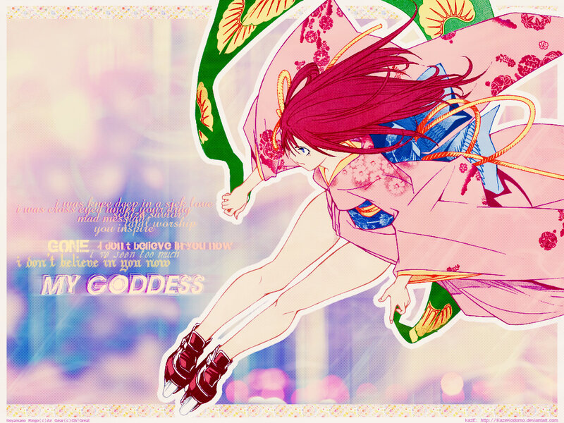 anime girl in kimono