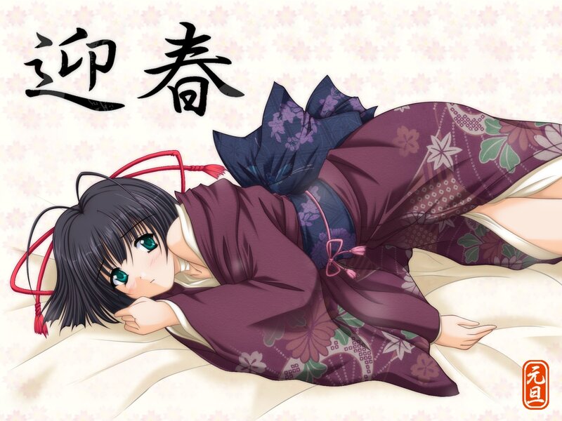anime girl in kimono