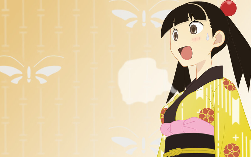 anime girl in kimono