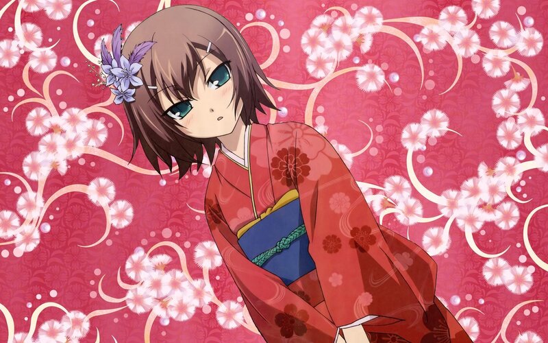 anime girl in kimono