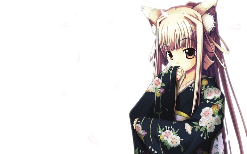anime girl in kimono