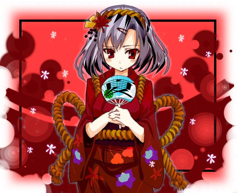 anime girl in kimono