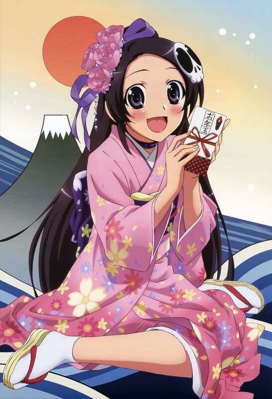 anime girl in kimono