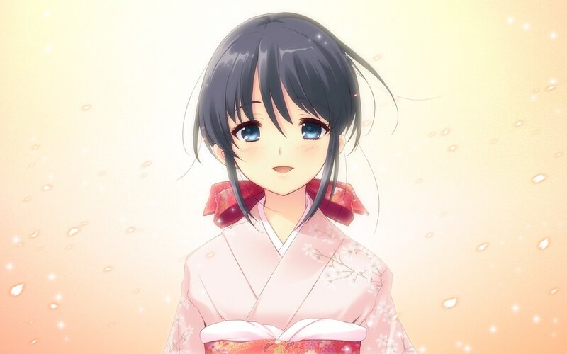 anime girl in kimono