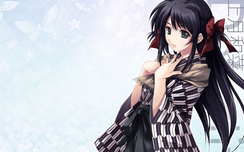 anime girl in kimono